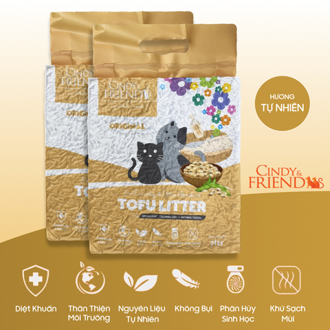 7L Cát đậu Cindy & Friend hạt dài cho mèo