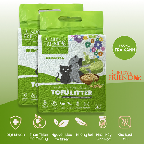 7L Cát đậu Cindy & Friend hạt dài cho mèo