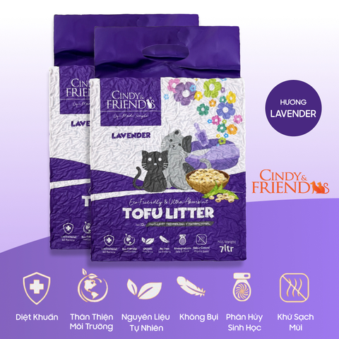 7L Cát đậu Cindy & Friend hạt dài cho mèo
