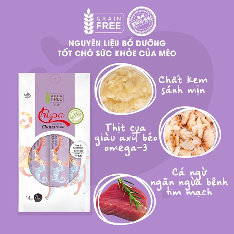 XỐT THỊT THẬT CHO MÈO CHUPA CREAMY