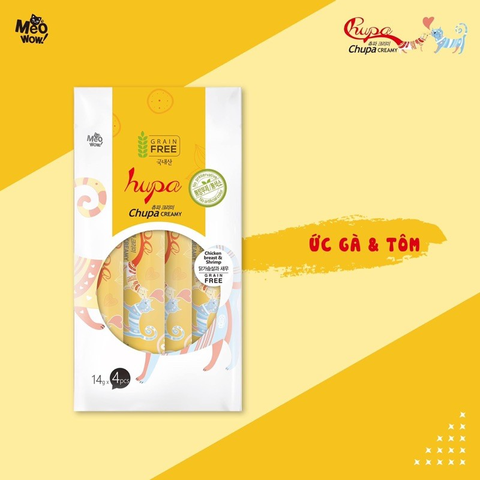 XỐT THỊT THẬT CHO MÈO CHUPA CREAMY