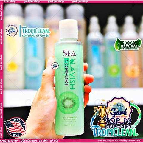 148ml- Sữa tắm SPA Lavish TropiClean dưỡng lông thiên nhiên cho Chó và Mèo- TropiClean SPA Lavish Shampoo
