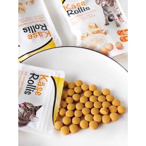 Kase Rollis Cheezies Tabs Gimcat - Snack viên phô mai giúp giảm stress cho mèo