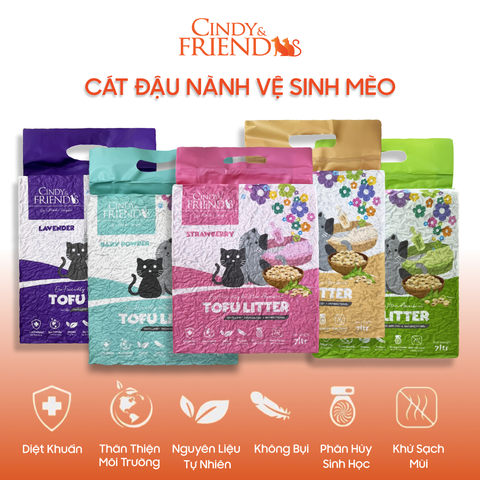 7L Cát đậu Cindy & Friend hạt dài cho mèo