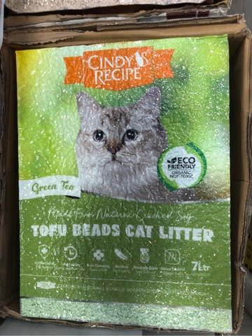 7L Cát đậu Cindy Recipe hạt vụn cho mèo