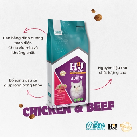Hạt H&J Premium Chicken Beef Adult Cat cho Mèo trưởng thành