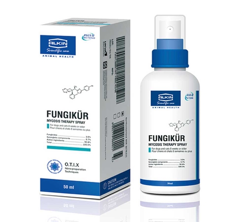 Fungikur Alkin Xịt Giảm Nấm Fungikur Cho Chó Mèo  Chai 50ml