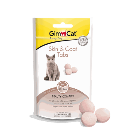 Skin Coat Tabs Gimcat - Snack dạng viên dưỡng lông và móng cho Mèo