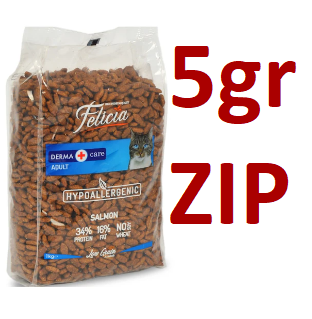 Hạt Felicia Derma Adult Cat Salmon hỗ trợ lông và da cho mèo lớn
