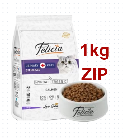 Hạt Felicia Urinary Sterilised Cat Salmon Hỗ trợ tiết niệu cho mèo triệt sản