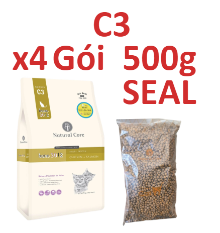 Hạt C3 Natural Core cho Mèo từ Thịt Gà & Cá Hồi