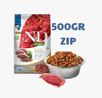 Hạt Adult CAT Quinoa Neutered -Duck, Quinoa, Brocoli, Asparagus- Hạt Farmina N&D Thịt Vịt, Diêm mạch, Súp lơ, Măng tây cho Mèo triệt sản