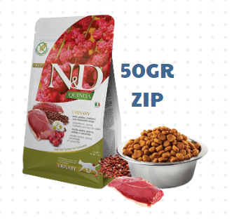 Hạt Quinoa Urinary Duck, Quinoa, Cranberry, Chamomile Farmina N&D - Hạt Vịt, Diêm mạch, Nam việt quất, Hoa cúc cho Mèo tiết niệu