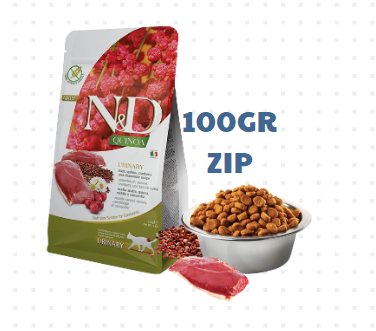 Hạt Quinoa Urinary Duck, Quinoa, Cranberry, Chamomile Farmina N&D - Hạt Vịt, Diêm mạch, Nam việt quất, Hoa cúc cho Mèo tiết niệu