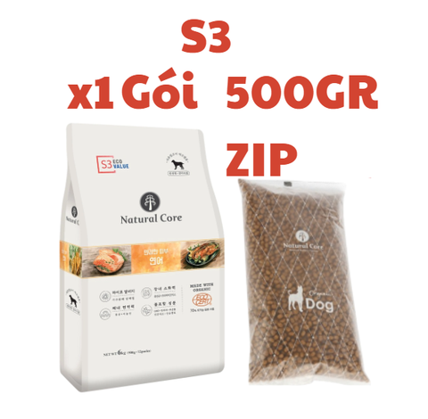 Hạt S1 S2 S3 cho Chó Natural Core - Hạt Natural Core hữu cơ đủ dòng S1 S2 S3 cho Chó - Thức ăn cho chó Đa đạm thành phần Cá hồi, Thịt Cừu