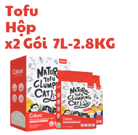 7L-2.8kg Cát Cature Tofu / Tofu & Bentonite - Cát Đậu nành / Đậu nành & Đất sét Hương sữa