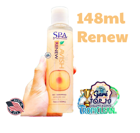 148ml- Sữa tắm SPA Lavish TropiClean dưỡng lông thiên nhiên cho Chó và Mèo- TropiClean SPA Lavish Shampoo