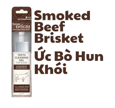 forDog Gel Enticers Smoked Beef Brisket Tropiclean - Gel vệ sinh răng miệng vị Ức Bò Hun Khói cho Chó