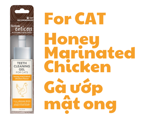 forCAT Gel Enticers Hickory Smoked Bacon Tropiclean - Gel vệ sinh răng miệng vị Gà ướp mật ong