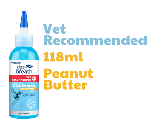Peanut Butter -Certified Wellness Collection Vet Recommended Oral Care Clean Teeth Gel - Gel vệ sinh răng miệng Tropiclean cho Chó vị Bơ đậu phộng