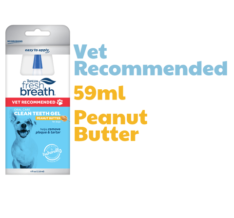 Peanut Butter -Certified Wellness Collection Vet Recommended Oral Care Clean Teeth Gel - Gel vệ sinh răng miệng Tropiclean cho Chó vị Bơ đậu phộng