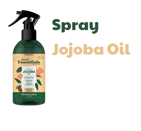 Jojoba Oil -Spray -Essentials - Xịt dưỡng lông cao cấp chết xuất dầu Jojoba cho Chó Dưỡng lông và cân bằng dầu trên da lông