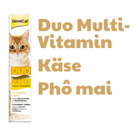 50g Duo Paste Multi-Vitamin Kase/Thunfisch - Gel Gimcat dinh dưỡng cho Mèo