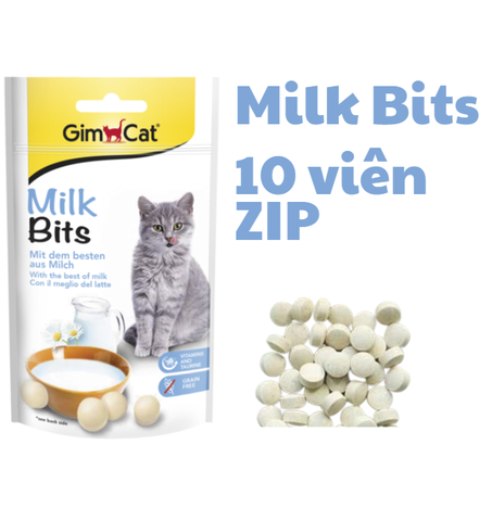 Milk Bits Tabs Gimcat - Snack dạng viên vị sữa thơm ngon