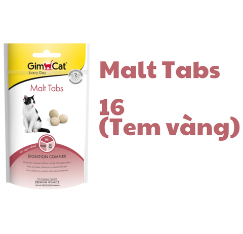 Malt Tabs Gimcat - Snack dạng viên hỗ trợ tiêu búi lông