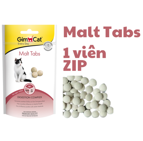 Malt Tabs Gimcat - Snack dạng viên hỗ trợ tiêu búi lông
