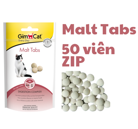 Malt Tabs Gimcat - Snack dạng viên hỗ trợ tiêu búi lông