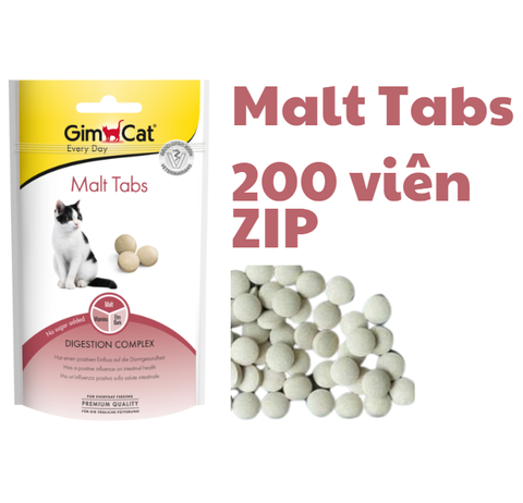 Malt Tabs Gimcat - Snack dạng viên hỗ trợ tiêu búi lông