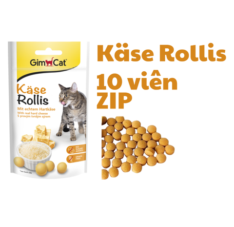 Kase Rollis Cheezies Tabs Gimcat - Snack viên phô mai giúp giảm stress cho mèo