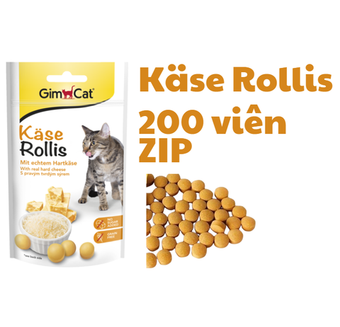 Kase Rollis Cheezies Tabs Gimcat - Snack viên phô mai giúp giảm stress cho mèo