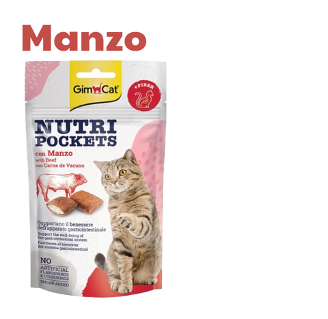 60gr Bánh thưởng Nutri Pocket Gimcat - Bánh quy giòn có nhân