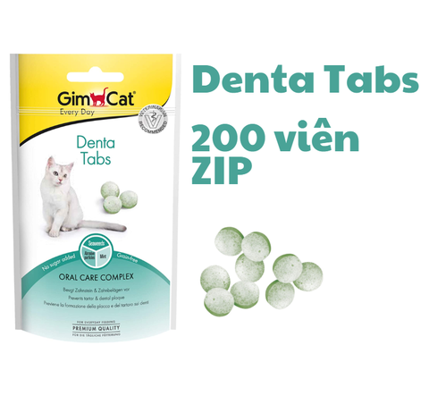 Denta Tabs Gimcat - Snack dạng viên Ngăn ngừa cao răng và mảng bám