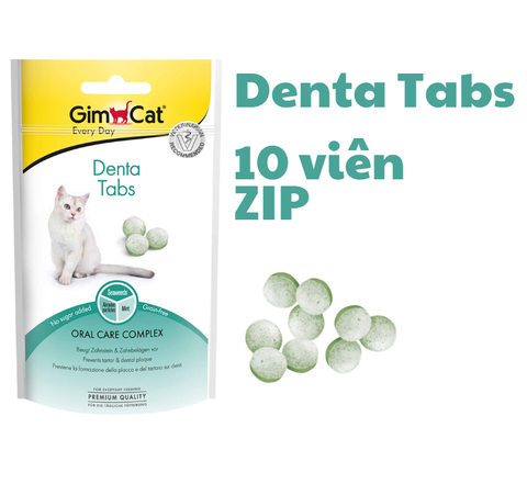 Denta Tabs Gimcat - Snack dạng viên Ngăn ngừa cao răng và mảng bám
