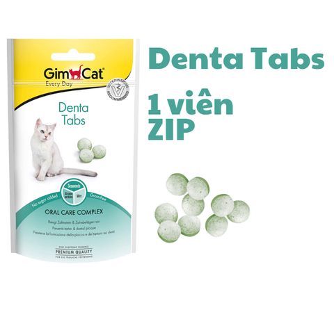 Denta Tabs Gimcat - Snack dạng viên Ngăn ngừa cao răng và mảng bám