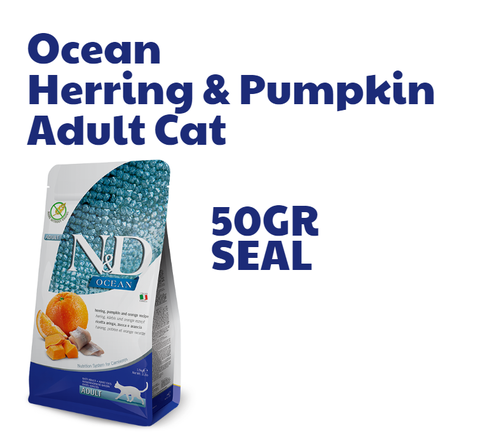 Hạt Adult Cat Ocean -Herring Pumpkin Orange Farmina N&D | Cá trích Bí ngô Cam chco Mèo trưởng thành