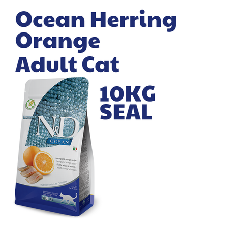 Hạt Adult Ocean -Herring, Orange | Hạt Farmina N&D Cá trích, Cam cho Mèo trưởng thành