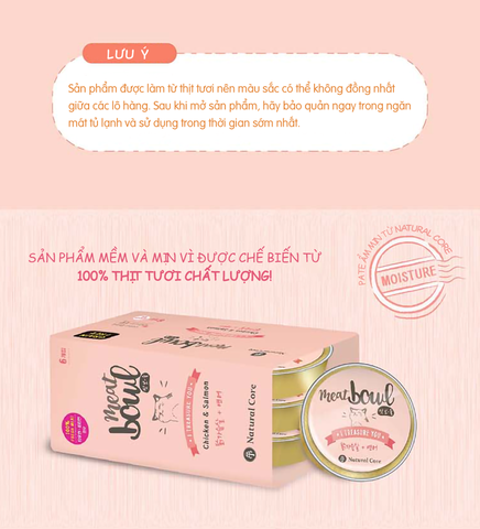 Pate Gà & Cá Hồi Natual Core cho Mèo