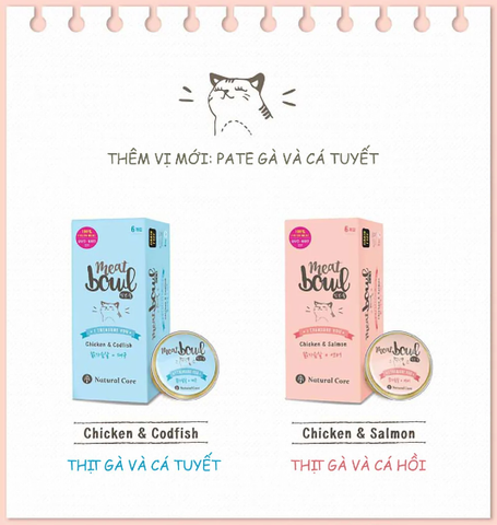 Pate Gà & Cá Hồi Natual Core cho Mèo