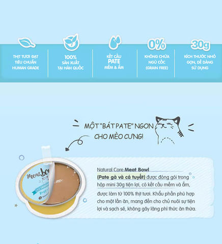 Pate Gà & Cá Tuyết Natual Core cho Mèo