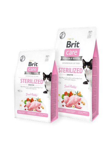 Hạt Brit Care Cat STERILIZED SENSITIVE Grain-Free cho Mèo triệt sản Tiêu hóa nhạy cảm