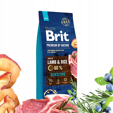 Hạt BRIT Premium by Nature SENSITIVE LAMB cho mọi giống Chó tiêu hóa nhạy cảm