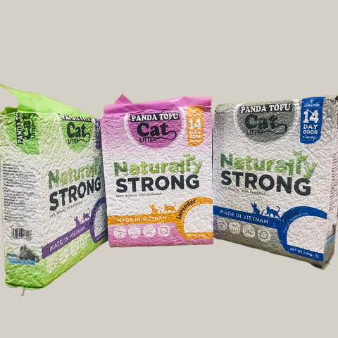 Cát đậu nành Panda Tofu Naturally Strong 7L|2.4kg