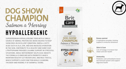 Hạt BRIT Care DOG HYPOALLERGENIC DOG SHOW CHAMPION cho Chó
