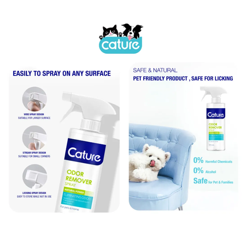 Xịt khử mùi kháng khuẩn Cature Odor Remover cho Chó Mèo chai 470ml