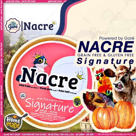 Pate tươi Nacre Organic dành cho Chó Mèo từ Cá, Gà, Bò đảm bảo giữ lạnh 24/7 Powered by Garé Pet Shop