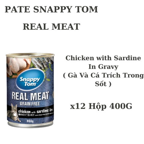 400gr - Pate Snappy Tom dạng lon cho Mèo